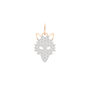 diamond wolf charm