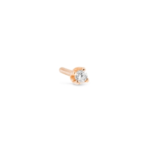 boucle d'oreille solo or rose 18 carats et diamant<br>by Ginette NY