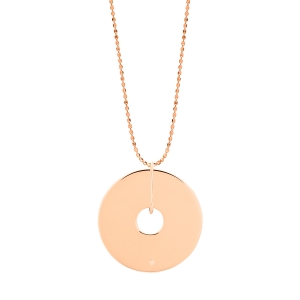 18 karat rose gold necklace<br>by Ginette NY