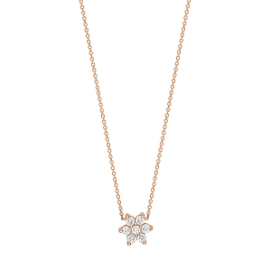 collier or rose 18 carats et diamants<br>by Ginette NY