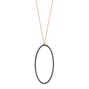 jumbo ellipse black diamond on chain