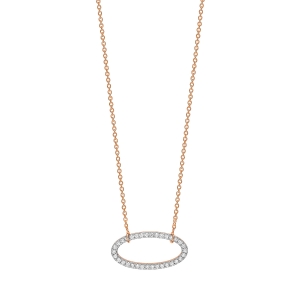 collier or rose 18 carats et diamants<br>by Ginette NY