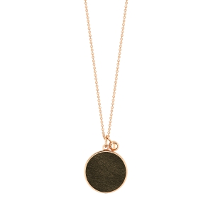 ever golden obsidian disc on chain