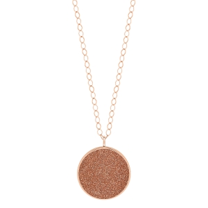 jumbo ever gold sandstone disc on chain