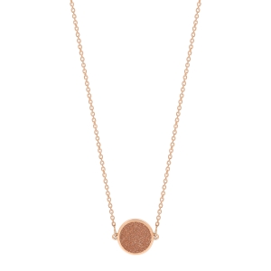 mini ever gold sandstone disc necklace