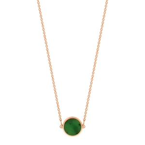 mini ever jade disc necklace
