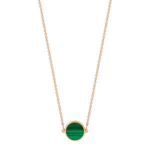 mini ever malachite disc necklace
