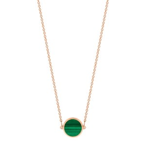 mini ever malachite disc necklace