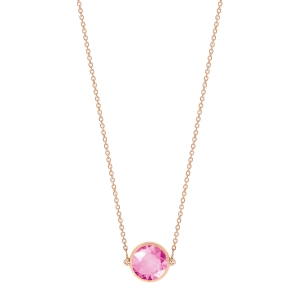 mini ever pink corundum necklace