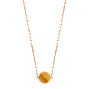 18 karat rose gold necklace and picture jasper<br>by Ginette NY