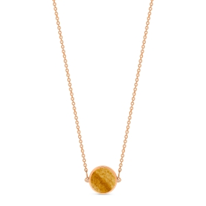 mini ever picture jasper disc necklace