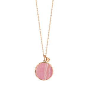 18 carat rose gold necklace and rhodochrosite<br>by Ginette NY