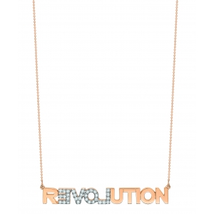 collier or rose 18 carats et diamants<br>by Ginette NY