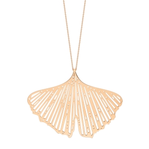 18 carat rose gold necklace<br>by Ginette NY