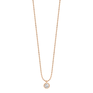 18 carat rose gold and diamonds necklace<br>by Ginette NY