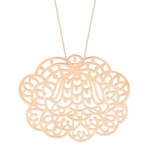 18 carat rose gold necklace   by Ginette NY