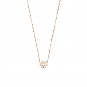 18 karat rose gold necklace and diamonds<br>by Ginette NY