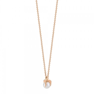 collier or rose 18 carats et perles<br>by Ginette NY