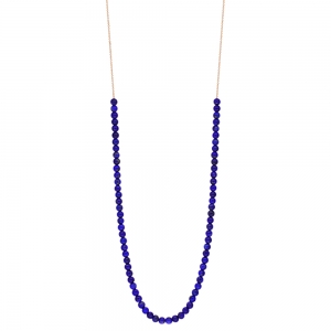 collier or rose 18 carats et lapis<br>by Ginette NY