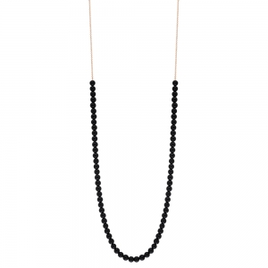 18 carat rose gold necklace and black onyx <br>by Ginette NY