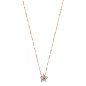 mini diamond milky way open star necklace