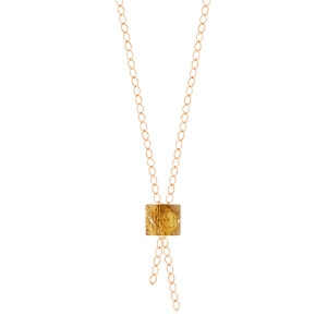 18 karat rose gold necklace and picture jasper<br>by Ginette NY