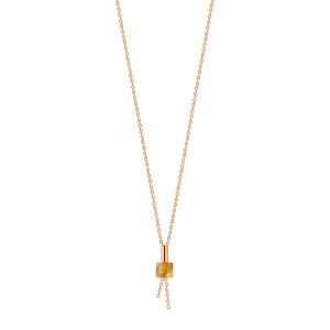 18 karat rose gold necklace and picture jasper<br>by Ginette NY