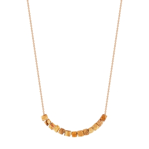 18 karat rose gold necklace and picture jasper<br>by Ginette NY