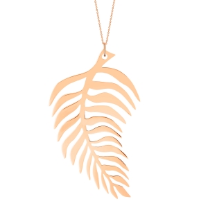 18 karat rose gold necklace<br>by Ginette NY