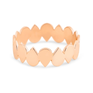 18 karat rose gold wedding band<br>by Ginette NY