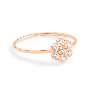 18 karat rose gold ring and diamonds<br>by Ginette NY