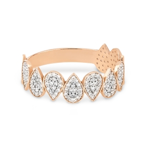 18 karat rose gold ring and diamonds<br>by Ginette NY