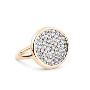 18 carat rose gold and diamonds (0,548 ct) ring by Ginette NY