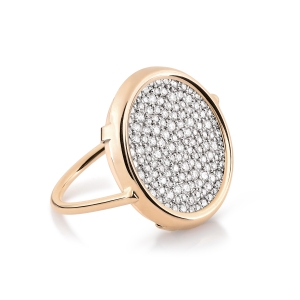 18 carat rose gold and diamonds (0,859 ct) ring by Ginette NY