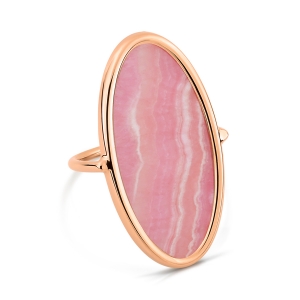 ellipse rhodochrosite ring