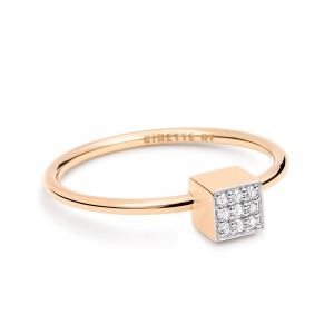 18 carat rose gold and diamonds ring by Ginette NY