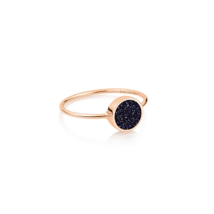 mini ever blue sandstone disc ring