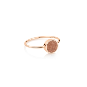 mini ever gold sandstone disc ring
