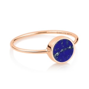 18 carat rose gold ring and lapis <br>by Ginette NY
