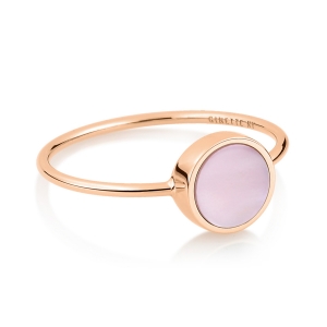 18 carat rose gold ring and pink MOP<br>by Ginette NY