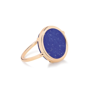 bague or rose 18 carats et lapis<br>by Ginette NY