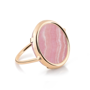 18 carat rose gold ring and rhodochrosite<br>by Ginette NY