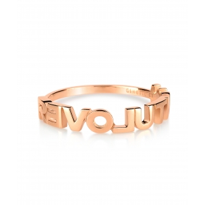 bague or rose 18 carats<br>by Ginette NY