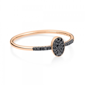 sequin black diamond ring