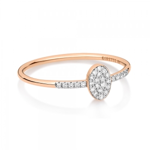 18 carat rose gold ring and diamonds <br>by Ginette NY