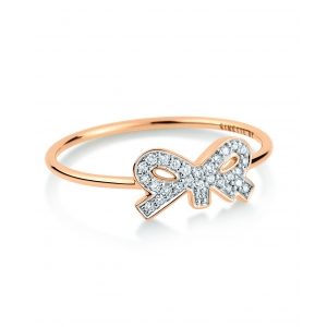 tiny diamond bow ring