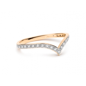 18 carat rose gold and diamonds (0,10ct) ring by Ginette NY