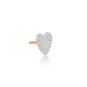 solo angele diamond heart stud