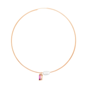 solo jumbo cocktail pink topaz hoop