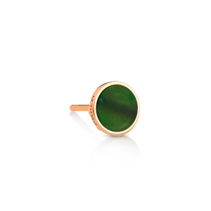 18 karat rose gold solo stud and jade<br>by Ginette NY